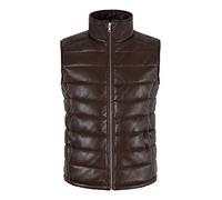 Smart Range Leather Womens Padded Vest Puffer Bodywarmer Ärmellose Steppweste aus echtem Leder 5630 (EU 38)