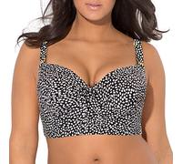 Smart & Sexy Damen Plus Size Long Lined Underwire Bikini Top Bikinioberteil, Süßwasserperlen-Print, 85E