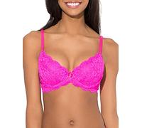 Smart & Sexy Damen Signature Lace Bra Push-Up-BH, Durchsichtig, Mittelrosa, 80A