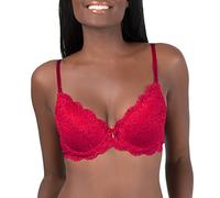 Smart & Sexy Damen Signature Spitze - Perfekt für Mühelosen Stil und Komfort Push-Up-BH, Nein Nein Rot, 85A