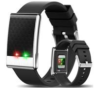 Smartband mit EKG+HRV/Blutdruck/BMI, Smartwatch Herren Damen mit 24H Herzfrequenz/Temperatur/SPO₂/Schlafmonitor, Fitness Armband ohne Display mit Nachrichten/Anruferinnerung, 120+ Sportmodi, IP68