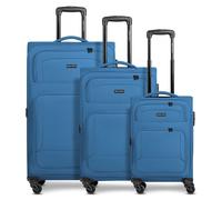 Smartbox Edition 04 4 Rollen Kofferset 3-teilig mit Dehnfalte slate-blue (TAS007651) blau