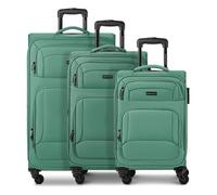 Kofferset SMARTBOX "Edition 04 4 Rollen Kofferset 3-teilig mit Dehnfalte", Herren, grün (gruen), Polyester, Koffer-Sets (93708602-0) gruen