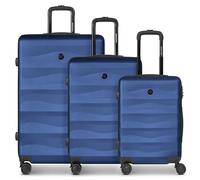 Smartbox Hartschalen Koffer-Set 3-teilig für Damen & Herren | leichte & stabile Reise-Trolleys aus hochwertigem & robustem ABS-Material | 4-Doppelrollen & Zahlenschloss (Edition 03)