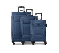 SMARTBOX Weichgepäck Koffer-Set 3-teilig für Damen & Herren | leichte & stabile Reise-Trolleys, hochwertiges Softcase, 4 Rollen & Zahlenschloss |erweiterbar mit Dehnfalten (Edition 04)