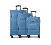 SMARTBOX Weichgepäck Koffer-Set 3-teilig für Damen & Herren | leichte & stabile Reise-Trolleys, hochwertiges Softcase, 4 Rollen & Zahlenschloss |erweiterbar mit Dehnfalten (Edition 04)