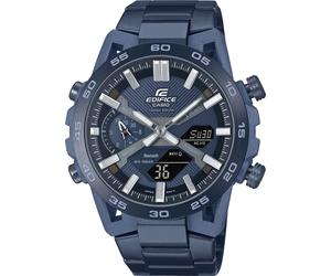 Smartwatch CASIO EDIFICE "ECB-2000CB", blau (blau, blau), Smartwatches, Herren, Smartwatch, Armbanduhr, Herrenuhr, Edelstahlarmband, Bluetooth,bis 10 bar wasserd. (25719324-0) blau, blau