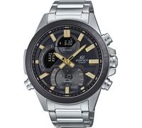 Smartwatch CASIO EDIFICE "ECB-30D-2AEF", silber (goldfarben, edelstahlfarben), Smartwatches, Herren, ohne eSIM, Smartwatch, Armbanduhr, Herrenuhr, Edelstahlarmband, Bluetooth,bis 10 bar wasserd. (8602
