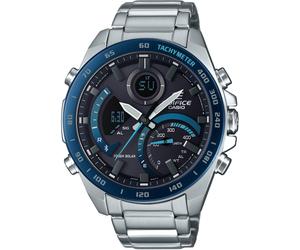 Smartwatch CASIO EDIFICE "ECB-900DB", silber (dunkelblau, silberfarben, silberfarben), Smartwatches, Herren, Smartwatch, Solaruhr, Armbanduhr, Herrenuhr, Android, iOS, Edelstahlarmband (41625002-0) du