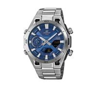 Smartwatch CASIO EDIFICE, silberfarbenblau, silberfarben, Smartwatches, Damen, Smartwatch, Solaruhr, Armbanduhr, Herrenuhr, Hand Moving Funktion, Neo-Display (33053802-0)