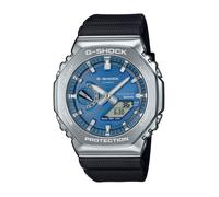 Smartwatch CASIO G-SHOCK "GBM-2100A", schwarz, blau, silberfarben, schwarz, Smartwatches, Herren, Smartwatch, Armbanduhr, Herren,Bluetooth, Solarbetrieb, Flight Log Memory (81968238-0) schwarz, blau,