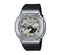 Smartwatch CASIO G-SHOCK "GBM-2100A", schwarz, silberfarben, schwarz, Smartwatches, Herren, Smartwatch, Armbanduhr, Herren,Bluetooth, Solarbetrieb, Flight Log Memory (37849412-0) schwarz, silberfarben