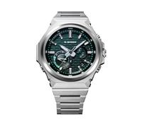 Smartwatch CASIO G-SHOCK "GST-B1000D", edelstahlfarben, grün, edelstahlfarben, Smartwatches, Herren, Smartwatch, Armbanduhr, Herren, Bluetooth, Super Illuminator, Flight Log Memory (57694947-0) edelst