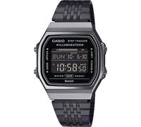 Smartwatch CASIO VINTAGE, schwarz (schwarz, schwarz), Smartwatches, Smartwatch, Armbanduhr, Herrenuhr, Damenuhr, Bluetooth,Stoppfunktion,Schrittzähler (78950160-0) schwarz, schwarz