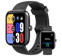 Smartwatch Damen Herren, IP68 Wasserdicht, 1,83" Uhr Fitness Tracker mit Alexa Telefonfunktion Bluetooth SpO2 Pulsuhr Schlafmonitor Schrittzähler 120+ Sportmodi, Smart Watch für iOS Android, Schwarz