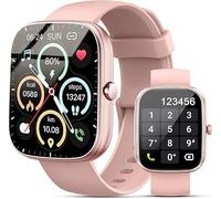 Smartwatch Damen Herren mit Telefonfunktion, 1.96" Fitnessuhr Damen, 100+Sportmodi,IP68 Wasserdicht Sportuhr, Smart Watch mit Schrittzähler, Herzfrequenz, Schlafmonitor, SpO2, Uhren für iOS Android