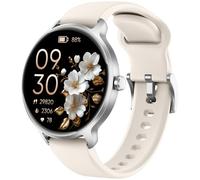 Smartwatch Damen Herren Rund, 1.27" AMOLED Smart Watch mit Telefonfunktion, Fitnessuhr Damen mit Pulsuhr Schlafmonitor Schrittzähler, 120+ Sportmodi, IP68 Wasserdicht Sportuhr für Samsung iOS Android
