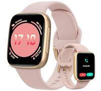 Smartwatch Damen mit Telefonfunktion/Whatsapp, 1.85" Fitness Uhr Wasserdicht für Schwimmen, Herzfrequenz/Schlafmonitor, 10 Tage Akku, 120+ Sportmodi, Kompatibel mit Samsung/Android/iOS