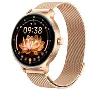 Smartwatch Damen Rund, 1.27" AMOLED Smart Watch mit Telefonfunktion, Fitnessuhr mit Pulsuhr Schlafmonitor Schrittzähler, 120+ Sportmodi Sportuhr IP68 Wasserdicht, Uhren Damen für Samsung iOS Android
