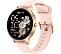 Smartwatch Damen Rund, 1.27" AMOLED Smart Watch mit Telefonfunktion, Fitnessuhr mit Pulsuhr Schlafmonitor Schrittzähler, 120+ Sportmodi Sportuhr IP68 Wasserdicht, Uhren Damen für Samsung iOS Android