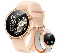 Smartwatch Damen Rund, 1.27" Smart Watch mit Telefonfunktion/Whatsapp,Uhren Damen mit Pulsuhr Schlafmonitor Schrittzähler Uhr,120+ Sportmodi 3ATM Wasserdicht,Fitnessuhr für Samsung iOS Android