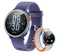 Smartwatch Damen Rund, 1.27" Smart Watch mit Telefonfunktion/Whatsapp,Uhren Damen mit Pulsuhr Schlafmonitor Schrittzähler Uhr,120+ Sportmodi 3ATM Wasserdicht,Fitnessuhr für Samsung iOS Android