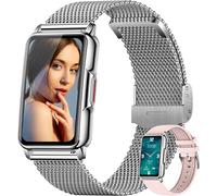 Smartwatch für Damen mit 1,47 Zoll Display, Pulsmesser, SpO2, Fitness-Tracker, GPS und Bluetooth in Pink