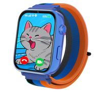 Smartwatch für Kinder, 4G GPS Kinder Smartwatch Uhr Telefon Video und Voice Smart Familienchat SMS WIFI, SOS Sport Schrittzähler Spiele, Kindergeschenke Armbanduhr Uhr für ab 4 Jahren (Blau)