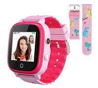 Smartwatch für Kinder 4G Kids Smartwatch Phone IP67 Smartwatch Kinder mit GPS und Telefon Tracker Kinder Uhr kann als Geschenk verwendet Werden geeignet für Kinder im Alter von 3-12 Jahren (Rosa)