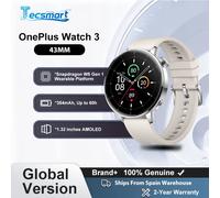 Smartwatch - OnePlus Watch 3 43 mm, Smartwatch 1,32 Zoll AMOLED-Display, bis zu 60 Stunden Akkulaufzeit, Trage-Betriebssystem von Google GPS NFC 43 mm Schwarz