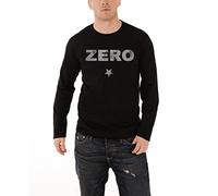 Smashing Pumpkins The Zero Distressed Effect T-Shirt Langarm Erwachsene Unisex, Schwarz, M