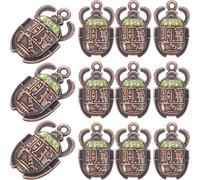 SMASOLO 20 Stück Vintage Skarabäus Anhänger aus Legierung Antiker Charm für Selbstgemacht Schmuckherstellung Halsketten und Armbänder Grün 26X16mm Rostfrei und Langlebig Schmuckzubehör