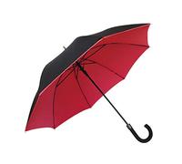 SMATI großer Doppeltuchschirm - Ultra windstabil; Durchmesser=105 cm; automatische Öffnung; Regenschirm für zwei Personen; Regenschirm Mann/Frau; Farbe SCHWARZ/ROT