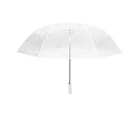 SMATI Großer Regenschirm Golf Transparent, Durchmesser 124cm, Automatische Öffnung, Gemischter Regenschirm, Für 2 Personen, Ideal für Hochzeiten, Gesäumte Farbe WEISS