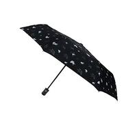 SMATI Kleiner Taschenschirm - kompakte - Sturmsicherer Regenschirm winddicht (Weiße Vögel)