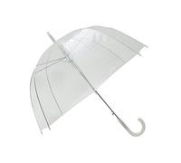 SMATI Langer Regenschirm Transparent - Glockenform; Klassisch und basic; Automatisch öffnend; Durchmesser=85cm; Damen Regenschirm/Hochzeitsschirm