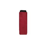 SMATI Mini Kompakt-Faltschirm - Taschengröße 18cm, winddicht, 200g ultraleicht, manuell, Reise-Regenschirm, Damen-Regenschirm, Farbe ROT.