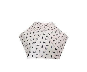 SMATI Mini Kompakt-Faltschirm ;Taschengröße 18cm, windfest, 200g ultraleicht, manuell, Reise-Regenschirm Katzen