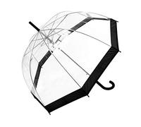 Smati Parapluie cloche transparent automatique - Bordure noire Regenschirm, 90 cm, Schwarz (Noir)