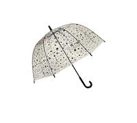 SMATI Transparenter Kinderregenschirm Glocke: Windfest; Durchmesser=69cm; manuell zu öffnen; Mädchenregenschirm; Motiv KID'S STARS.