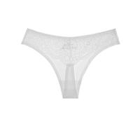 SMBHIAON Tanga Für Damen - Sexy, Einfarbig, Spitze, Stickerei, Niedrige Taille, Stretch, G-Strings Aus Eisseide Für Damen, Schlicht, Weiche Baumwolle, Atmungsaktiv, Unsichtbar, T-Tanga, Weiß, M