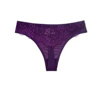 SMBHIAON Tanga Für Damen - Sexy, Einfarbig, Spitze, Stickerei, Niedrige Taille, Stretch, G-Strings Aus Eisseide Für Damen, Schlicht, Weiche Baumwolle, Atmungsaktiv, Unsichtbar, T-Tanga, Lila, M