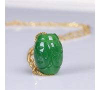 SMDSAZ Grüne Jade-Geldperlen DIY. Anhänger Armreif Charme Jadeeite Schmuck Mode Zubehör Amulett Geschenke for Frauen Männer