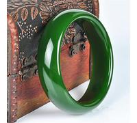 SMDSAZ Natürliche grüne Jade Bangle Modeschmuck Zubehör for Frauen Geschenke Echte Jades Stein Armreifen Herren Armbänder (Gem Color : 65-66mm)
