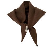 SMELEYOU Dreieckiger Schal aus Wolle mit Kaschmir-Gefühl, gestrickter Dreiecksschal, vielseitiger Schal und leichter, modischer Wickelschal für Damen, Kaffeebraun
