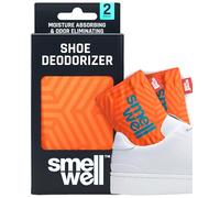 SmellWell Active Geruchsentferner - Schuhdeo - Bambusaktivkohle Geruchsabsorber - Feuchtigkeitsabsorber für Schuhe,Taschen und gegen Schweißfüße - lästige Gerüche - Geometric Orange, 1 Paar, 2 x 50g