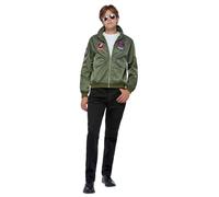 Smiffys Herren Smiffys Officially Licensed Top Gun Maverick Bomber Jacket, Green Top Gun Maverick Bomber Jacket, Green