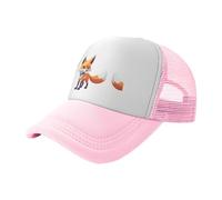 Smiling Fox Baseballkappe für Erwachsene, Netzstoff, Unisex, Jugendliche, mehrere Farben erhältlich, Schwarz, Rosa, EinheitsgröÃŸe