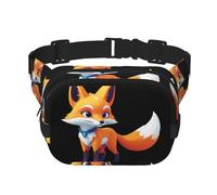 Smiling Fox bedruckte multifunktionale Hüfttasche, Unisex, trendige Kuriertasche, Reise-Sport-Aufbewahrungstasche