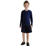 SMILING PINKER Mädchen Strickjacke Kinder Gestrickt Langarm Cardigan Weicher Strickstoff Top (Navy Blau,3-4 Jahre)